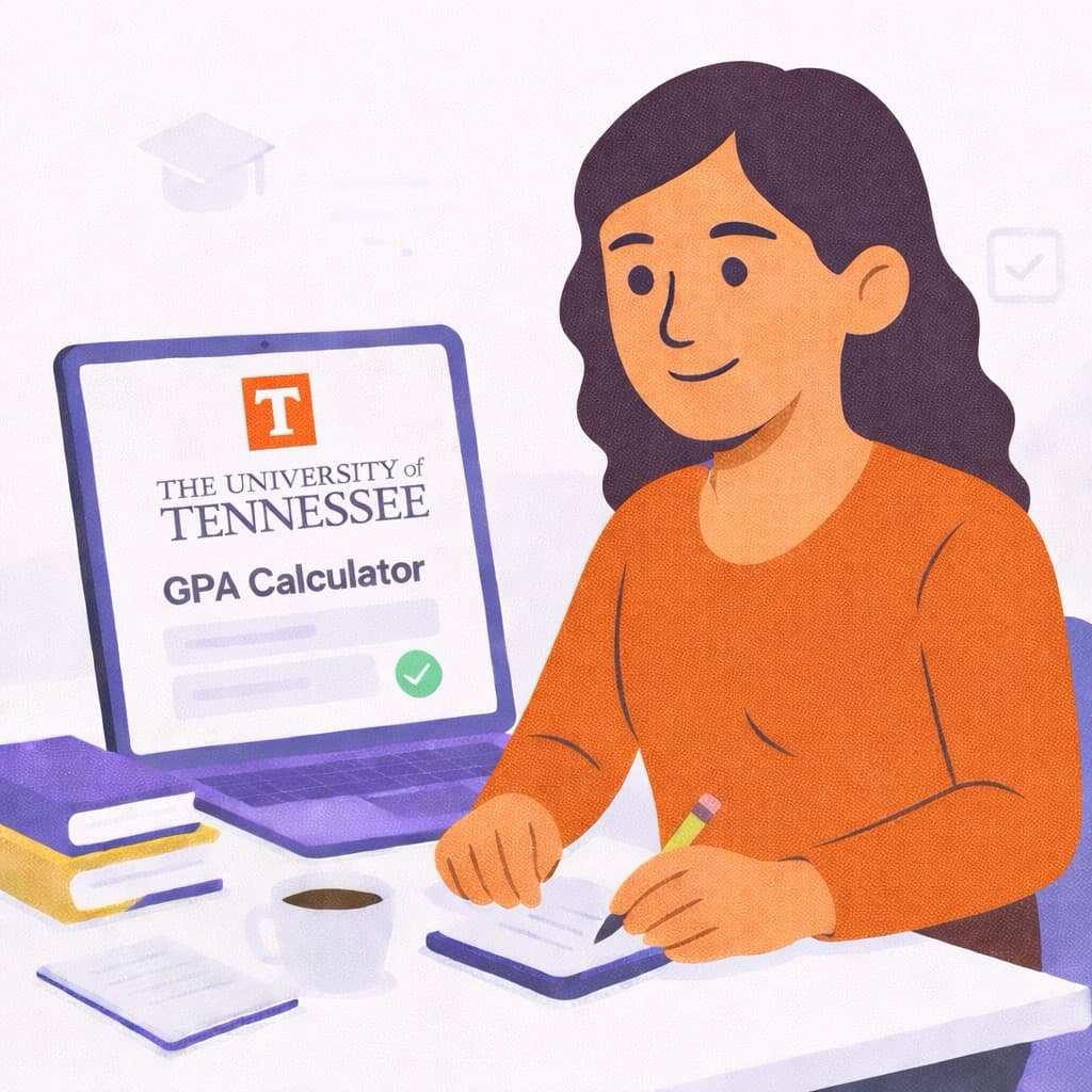 University of Tennessee campus - Ayres Hall with students walking to class, representing UTK academic life and GPA achievement